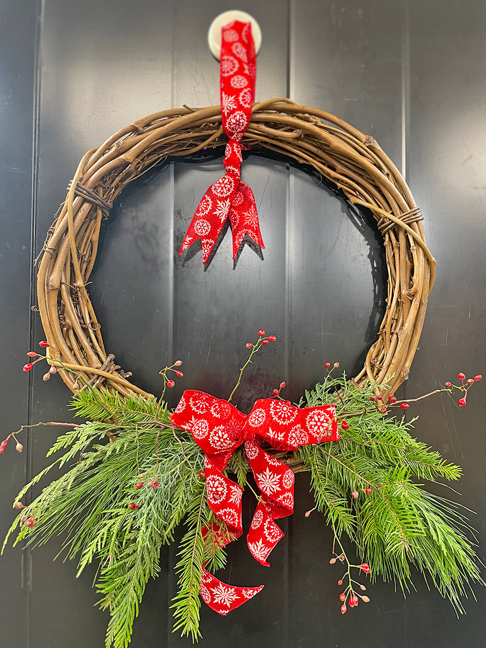 Winter Grapevine Wreath